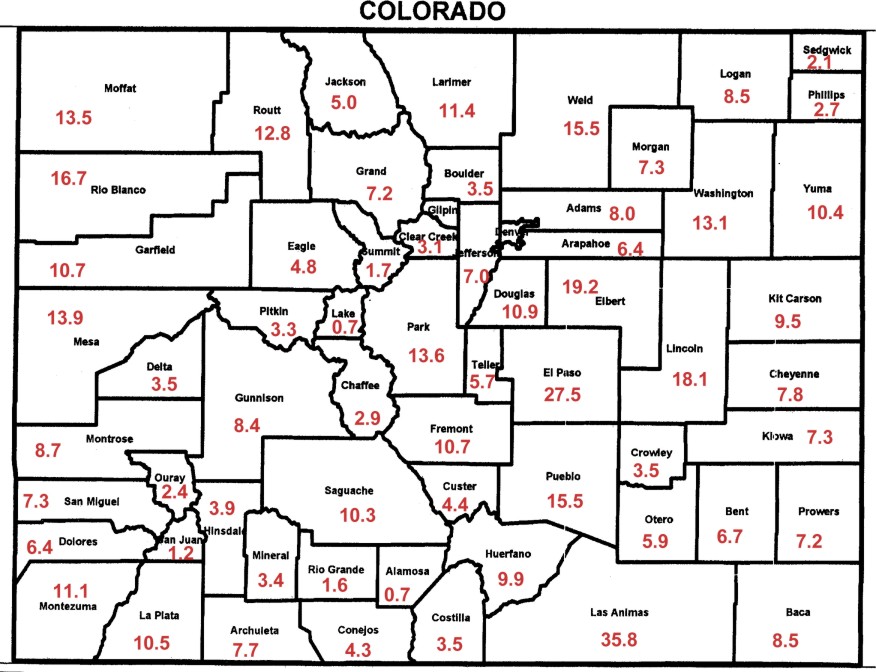 Pueblo Colorado Zip Code Map Map Vector 7763