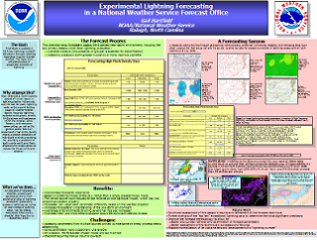 Poster example - Experimental Lightning Forecasting in a National Weather Service Forecast Office - click to enlarge