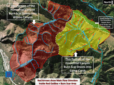 Horsethief Canyon Burn Scar Map