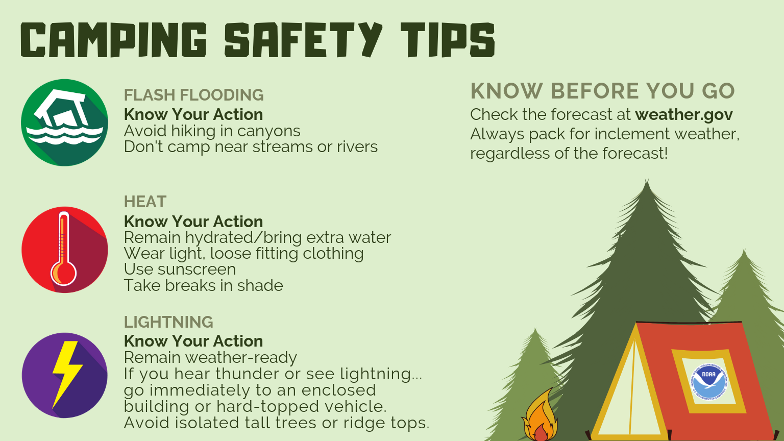 Ways to safe safe while hiking during severe weather season