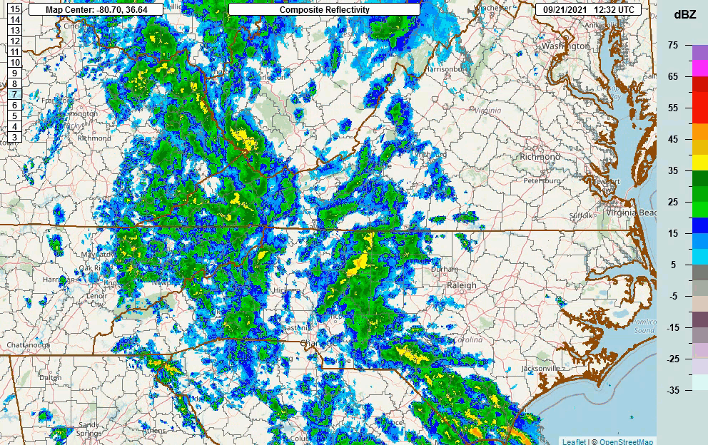 Radar loop of the rainfall event Sept 21-22nd, 2021