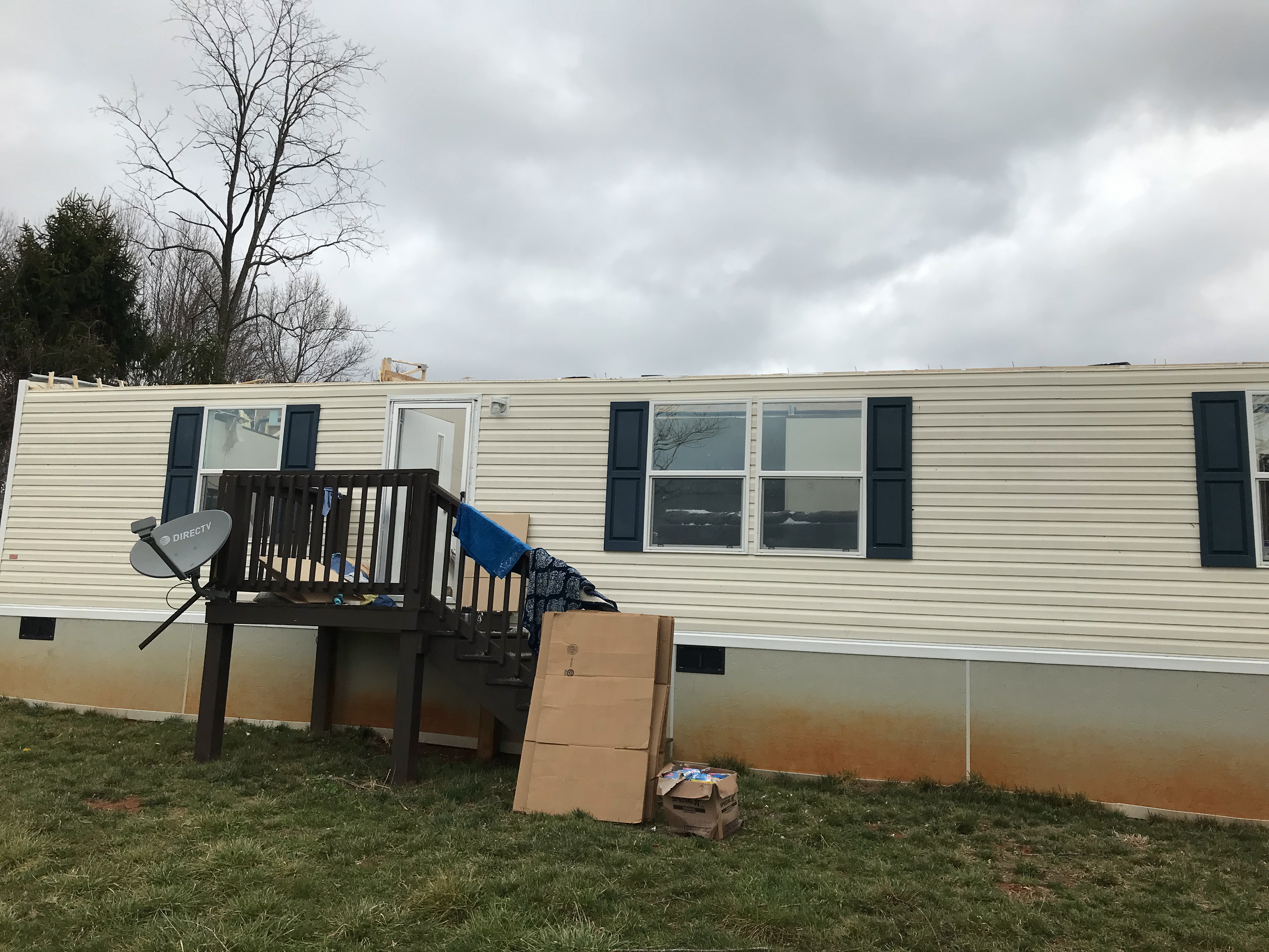 Modular Home roof blown off