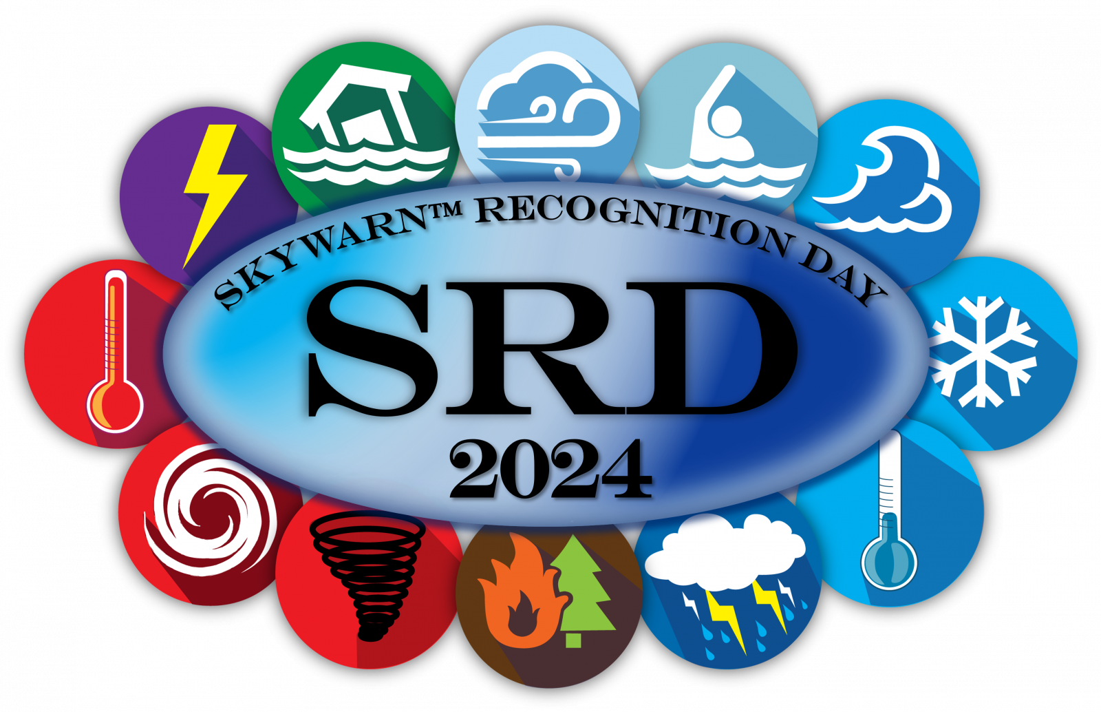 This is a logo for Skywarn Recognition Day