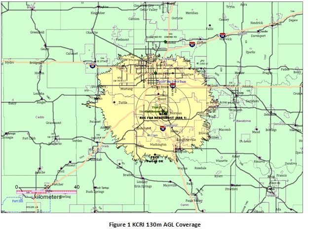 ROC test-bed 130m AGL coverage