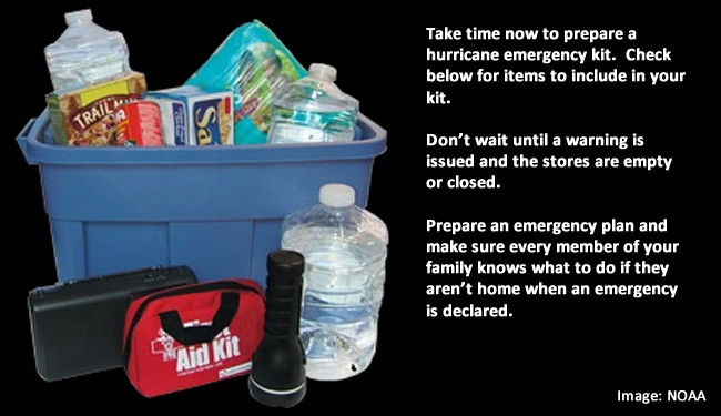 Prepare a storm kit to help you get through a power outage. - Safe