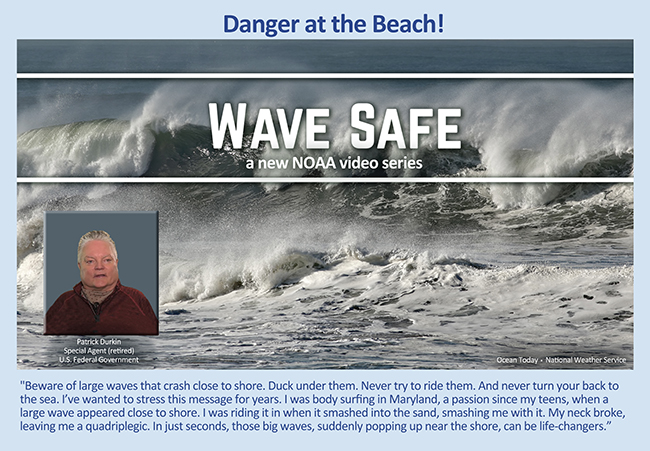 Wave Safe: A new NOAA Video series, see link below, image of violent waves