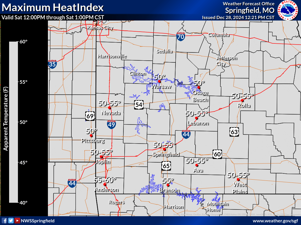 1 pm heat index