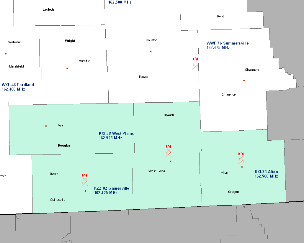 NWR West Plains Coverage Map