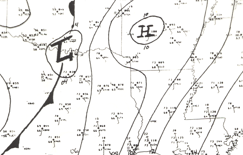 Surface Analysis at 8am on April 3, 1999