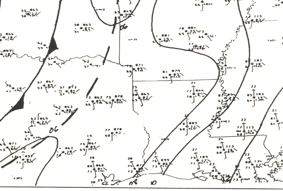 Surface Analysis at 12pm on April 3, 1999