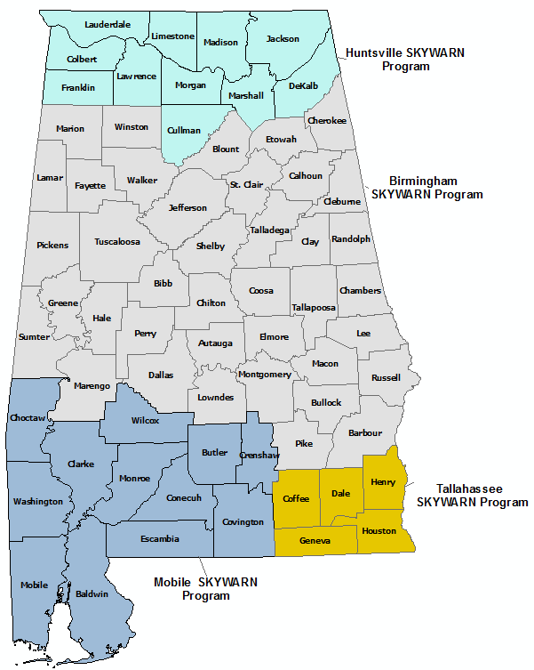 Alabama Skywarn® Contacts