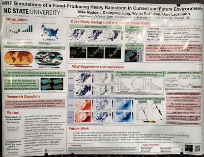 WRF simulations of a floodâ€“ producing heavy rainstorm in current and future environments