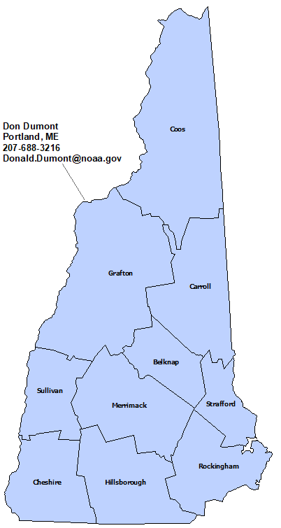 New Hampshire StormReady Contact map