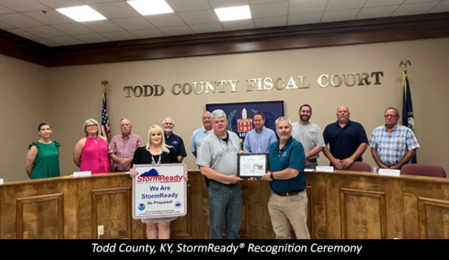 Todd County, KY, StormReady Recogntion Ceremony