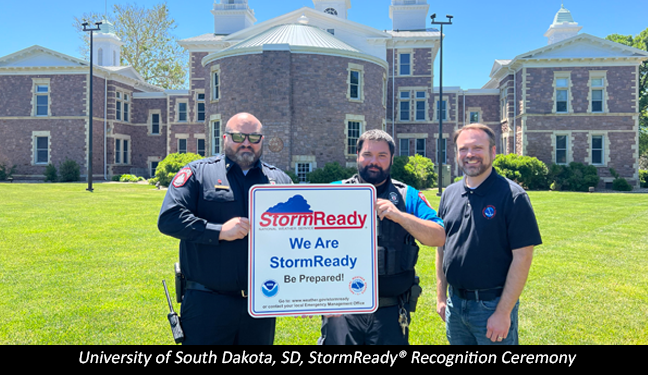 University of South Dakota, SD, StormReady Recognition Ceremony