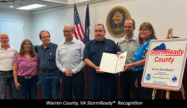 Warren County, VA, StormReady Recognition Ceremony