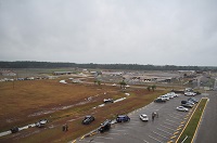 An aerial view of damage at the Calhoun Correctional Institutation southwest of Blountstown, FL that was caused by an EF2 tornado on November 17, 2014.