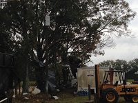 Damage to a mobile home that was caused by an EF0 tornado that hit near Grand Ridge in Jackson County, FL on November 17, 2014.