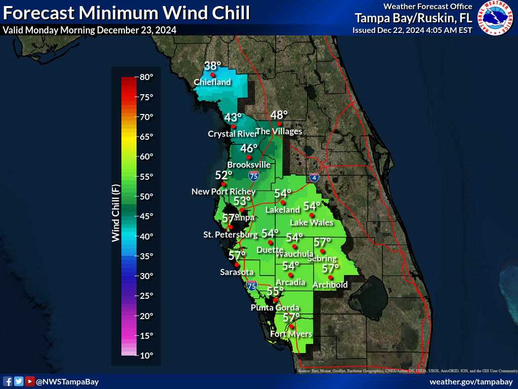 Minimum Wind Chill for Night 1