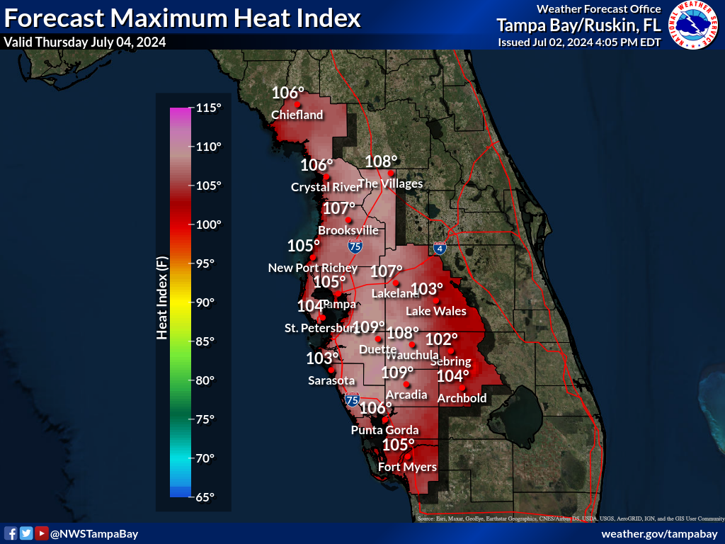 Maximum Heat Index for Day 2
