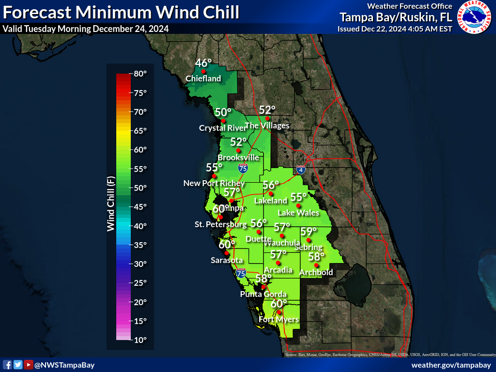 Minimum Wind Chill for Night 2