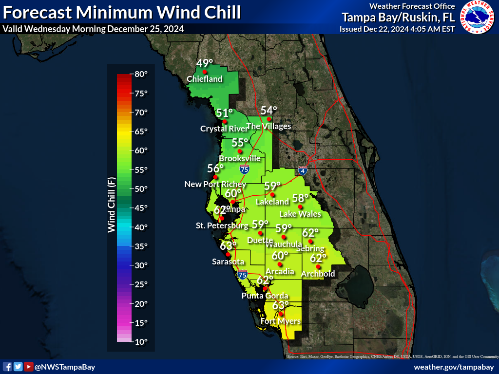 Minimum Wind Chill for Night 3