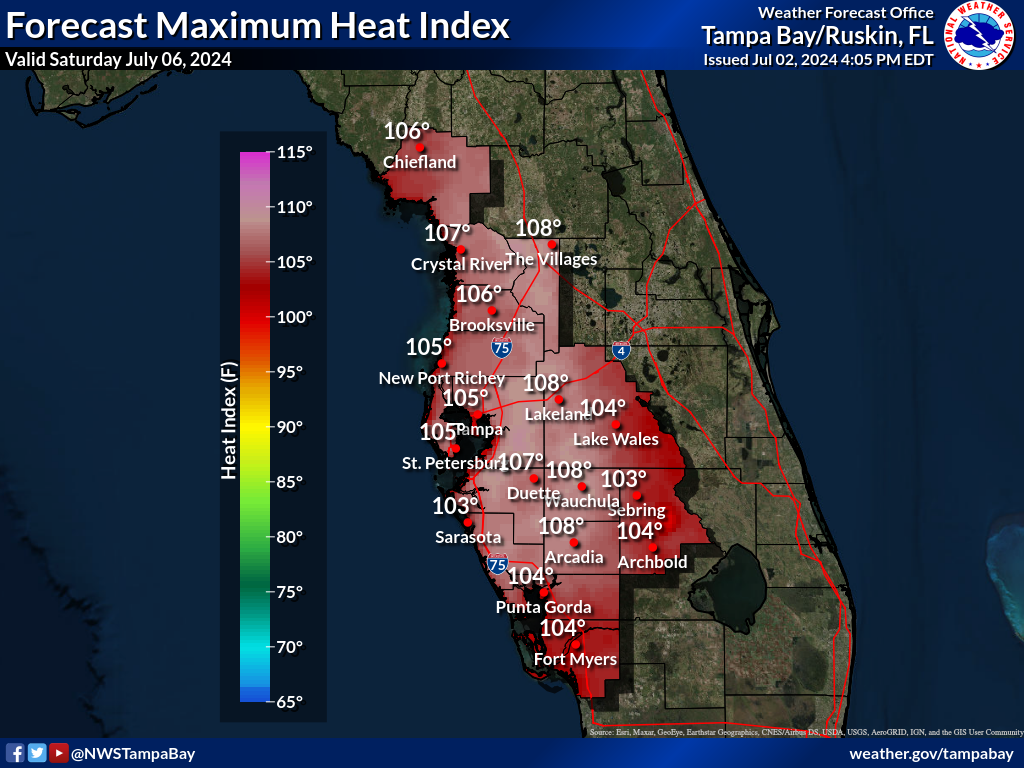 Maximum Heat Index for Day 4