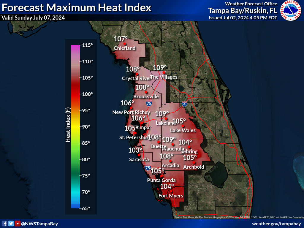Maximum Heat Index for Day 5