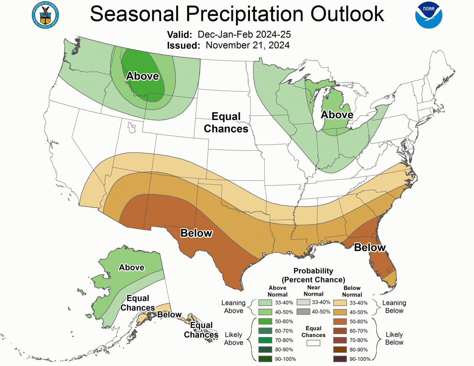 CPC Winter 2024-25 Precipitation Outlook