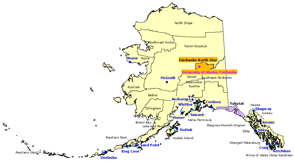 Alaska TsunamiReady Communities. Click for state map and list
