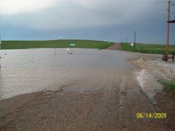 Flash Flooding in southern Meade County. June 14, 2009.