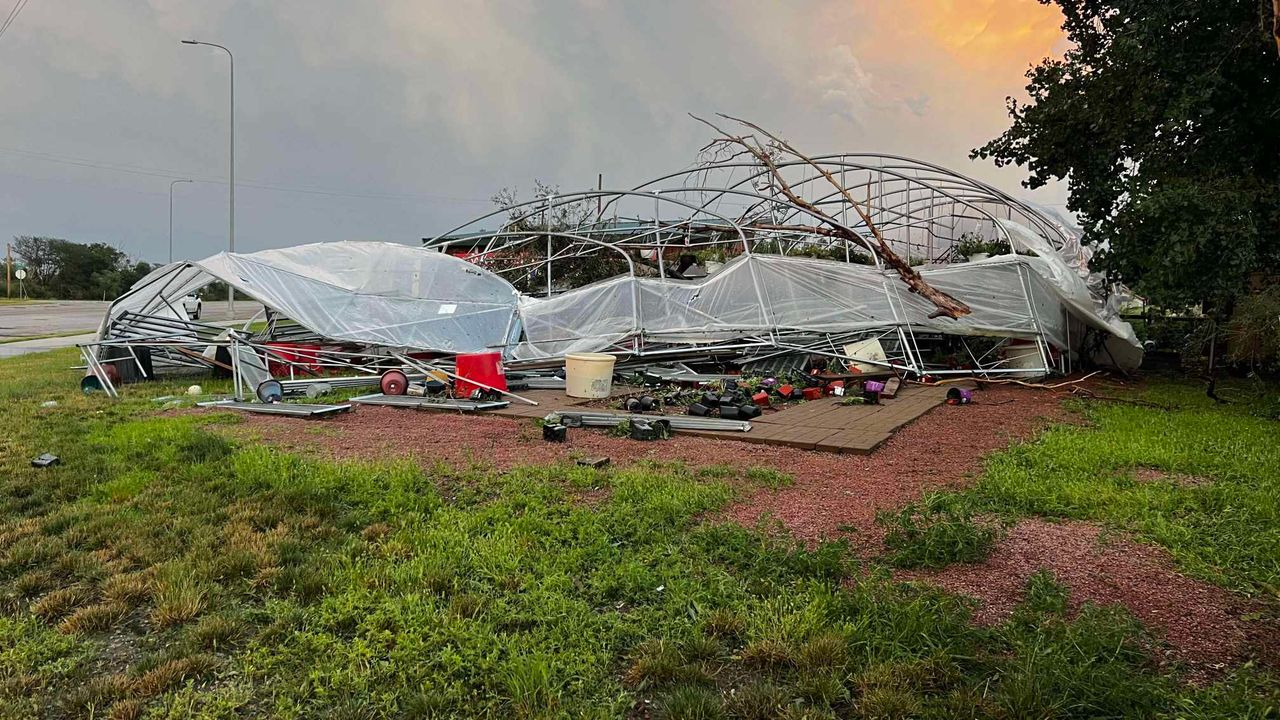 Destroyed green house