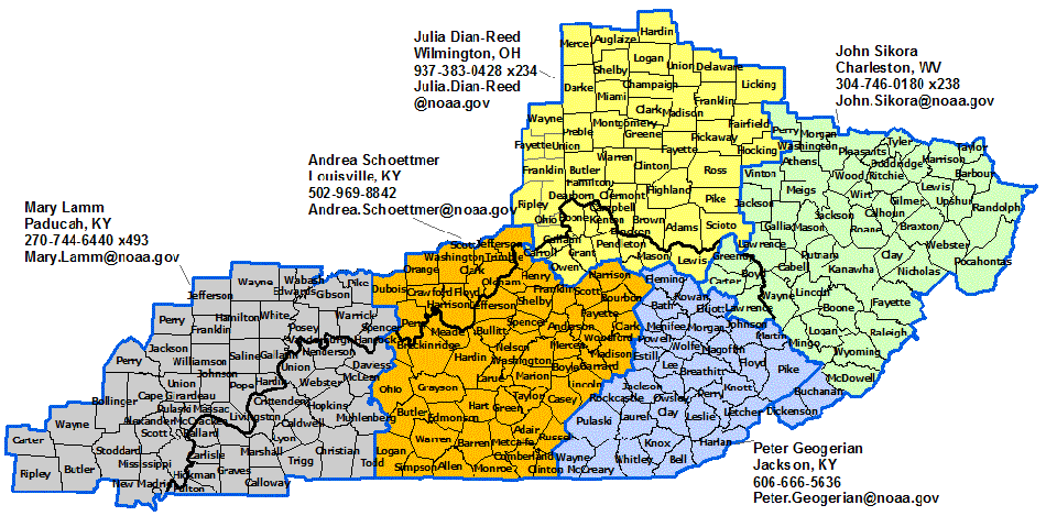 Kentucky Hydrologic contact map