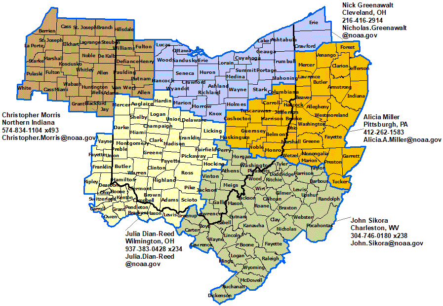 Ohio Hydrologic Contact map