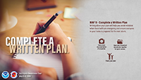 Complete your written hurricane plan May 11